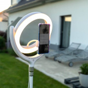 4smarts Selfie Ring Light LoomiPod Desk Lamp - настолна LED лампа с държач за смартфони (бял) 8
