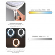 4smarts Selfie Ring Light LoomiPod Desk Lamp - настолна LED лампа с държач за смартфони (бял) 6