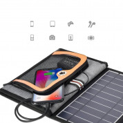 Choetech Foldable Travel Solar Panel 22W - сгъваем соларен панел, зареждащ директно вашето устройство от слънцето с 2 USB-A порта (черен) 8