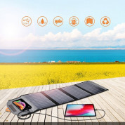 Choetech Foldable Travel Solar Panel 22W - сгъваем соларен панел, зареждащ директно вашето устройство от слънцето с 2 USB-A порта (черен) 4