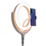 4smarts Selfie Ring Light LoomiPod Floor Lamp - LED лампа с трипод и държач за смартфони (95 - 200 см) (бял) 2