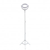 4smarts Selfie Ring Light LoomiPod Floor Lamp - LED лампа с трипод и държач за смартфони (95 - 200 см) (бял) 4