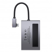 Baseus USB-C Magic Series 6-in-1 Hub (CAHUB-DA0G) - мултифункционален хъб за свързване на допълнителна периферия за устройства с USB-C (тъмносив) 2