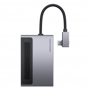 Baseus USB-C Magic Series 6-in-1 Hub (CAHUB-DA0G) - мултифункционален хъб за свързване на допълнителна периферия за устройства с USB-C (тъмносив) 1