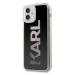 Karl Lagerfeld Liquid Glitter Karl Logo Case - дизайнерски кейс с висока защита за iPhone 12 mini (черен) 2