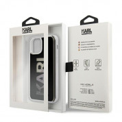 Karl Lagerfeld Liquid Glitter Karl Logo Case - дизайнерски кейс с висока защита за iPhone 12 mini (черен) 3