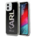 Karl Lagerfeld Liquid Glitter Karl Logo Case - дизайнерски кейс с висока защита за iPhone 12 mini (черен) 1