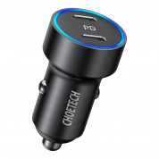 Choetech Dual USB-C Car Charger Adapter 36W (black)