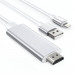 Choetech Lightning to HDMI Cable and Charging Function - кабел за свързване и зареждане от Lightning към HDMI за мобилни устройства с Lightning (бял) 1