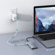 Choetech 12-in-1 USB-C Dual Multimedia Adapter - мултифункционален хъб за свързване на допълнителна периферия за MacBook (тъмносив) 9