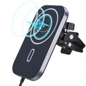Choetech Magsafe Wireless Charger Car Kit Mount 15W with Car Charger (black) 1