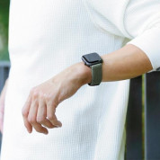 Uniq Aspen Adjustable Braided Band  - текстилна каишка за Apple Watch 38мм, 40мм, 41мм (тъмносив) 8