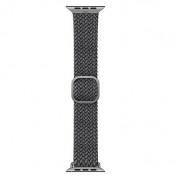 Uniq Aspen Adjustable Braided Band  - текстилна каишка за Apple Watch 38мм, 40мм, 41мм (тъмносив) 5