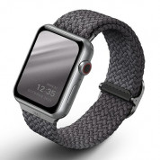 Uniq Aspen Adjustable Braided Band  - текстилна каишка за Apple Watch 38мм, 40мм, 41мм (тъмносив)