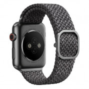 Uniq Aspen Adjustable Braided Band  - текстилна каишка за Apple Watch 38мм, 40мм, 41мм (тъмносив) 2