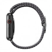 Uniq Aspen Adjustable Braided Band  - текстилна каишка за Apple Watch 38мм, 40мм, 41мм (тъмносив) 1