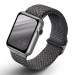 Uniq Aspen Adjustable Braided Band - текстилна каишка за Apple Watch 42мм, 44мм, 45мм, Ultra 49мм (тъмносив) 1