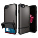 Spigen Flip Armor Case - хибриден кейс с отделение за кр. карти и най-висока степен на защита за iPhone SE (2022), iPhone SE (2020), iPhone 8, iPhone 7 (тъмносив) 1