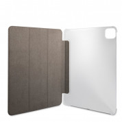 Guess 4G Folio Cover - дизайнерски кожен кейс и поставка за iPad Pro 12.9 M1 (2021) (сив) 3