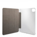 Guess 4G Folio Cover - дизайнерски кожен кейс и поставка за iPad Pro 12.9 M1 (2021) (сив) 4
