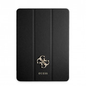 Guess Saffiano Folio Cover - дизайнерски кожен кейс и поставка за iPad Pro 12.9 M1 (2021) (черен) 1