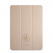 Guess Saffiano Folio Cover - дизайнерски кожен кейс и поставка за iPad Pro 12.9 M1 (2021) (златист) 1
