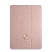 Guess Saffiano Folio Cover - дизайнерски кожен кейс и поставка за iPad Pro 12.9 M1 (2021) (розов) 1