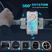 TechRise ECC05005BA01 Wireless Car Charger 10W & Air Vent Holder - поставка за радиатора на кола с безжично зареждане за Qi съвместими смартфони (черен) 6