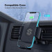TechRise ECC05005BA01 Wireless Car Charger 10W & Air Vent Holder - поставка за радиатора на кола с безжично зареждане за Qi съвместими смартфони (черен) 4