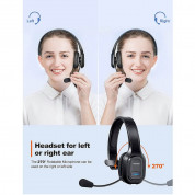 TeckNet EBH01002BA01 Bluetooth On-Ear Noise Cancelling Headset - безжична блутут слушалка с управление на звука и микрофон за мобилни устройства (черен) 3