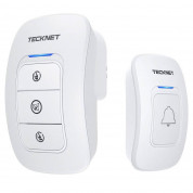 TeckNet HWD01161WU02 Battery Wireless DoorBell - безжичен стилен звънец за входна врата (бял) 