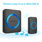 TeckNet HDW01878BU01 (WA878) Plug-In Wireless Doorbell -  безжичен звънец за входна врата (черен)  1