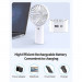 TeckNet Mini Handheld Fan - преносим мини вентилатор с презареждаема батерия (бял) 4