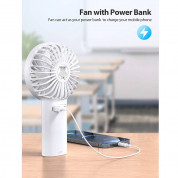 TeckNet Mini Handheld Fan - преносим мини вентилатор с презареждаема батерия (бял) 1