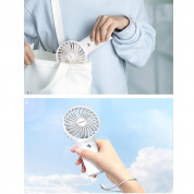 TeckNet Mini Handheld Fan - преносим мини вентилатор с презареждаема батерия (бял) 5