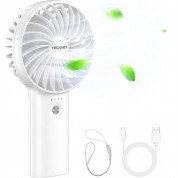 TeckNet Mini Handheld Fan - преносим мини вентилатор с презареждаема батерия (бял)