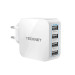 TeckNet U10333 USB Power Adapter - захранване за ел. мрежа с 4xUSB-A изхода (бял) 1