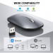 TeckNet EMS01001SA01 2.4G Wireless and Bluetooth Rechargeable Mouse - безжична блутут мишка за PC и Mac (сребрист) 5