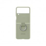 Samsung Silicone Cover Ring EF-PF711TMEGWW  - оригинален силиконов кейс с пръстен против изпускане за Samsung Galaxy Flip 3 (светлозелен) 5