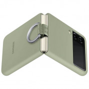 Samsung Silicone Cover Ring EF-PF711TMEGWW  - оригинален силиконов кейс с пръстен против изпускане за Samsung Galaxy Flip 3 (светлозелен) 4