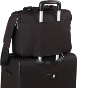 Ellehammer Briefcase Bag - полиестерна чанта за преносими компютри до 15.4 инча (черна) 5