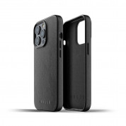Mujjo Full Leather Case - кожен (естествена кожа) кейс за iPhone 13 Pro (черен) 1