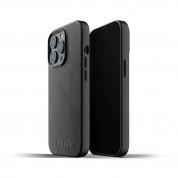 Mujjo Full Leather Case - кожен (естествена кожа) кейс за iPhone 13 Pro (черен)