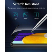 ESR Screen Shield 3D Full Cover Tempered Glass 2 Pack - 2 броя калени стъклени защитни покрития за целия дисплей на Samsung Galaxy A52, Galaxy A52s (черен-прозрачен) 3