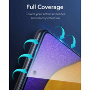 ESR Screen Shield 3D Full Cover Tempered Glass 2 Pack - 2 броя калени стъклени защитни покрития за целия дисплей на Samsung Galaxy A52, Galaxy A52s (черен-прозрачен) 7