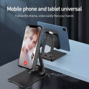 AWEI X23 Foldable Desk Holder - универсална алуминиева сгъваема поставка за бюро и плоскости за мобилни устройства и таблети (черен) 3