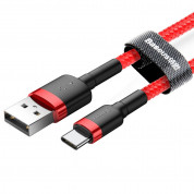 Baseus Cafule USB-A to USB-C Cable 3A (CATKLF-B09) (100 cm) (black-red) 2