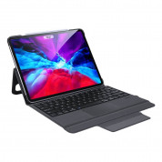 Dux Ducis Wireless Touchpad Keyboard Case - полиуретанов калъф, клавиатура, тракпад и поставка за iPad Pro 12.9 M1 (2021), iPad Pro 12.9 (2020), iPad Pro 12.9 (2018) (черен)
