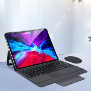 Dux Ducis Wireless Touchpad Keyboard Case - полиуретанов калъф, клавиатура, тракпад и поставка за iPad Pro 12.9 M1 (2021), iPad Pro 12.9 (2020), iPad Pro 12.9 (2018) (черен) 2