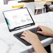 Dux Ducis Wireless Touchpad Keyboard Case - полиуретанов калъф, клавиатура, тракпад и поставка за iPad Pro 11 M1 (2021), iPad Pro 11 (2020), iPad Pro 11 (2018), iPad Air 5 (2022), iPad Air 4 (2020) (черен) 17